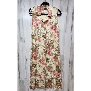 Bahama Beach Dress Women Large Multi-Color Maxi Hawaiian Tropical Coconutgirl